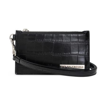 Balenciaga Strapped card case , Zwart , Heren , Maat: ONE Size Portefeuilles