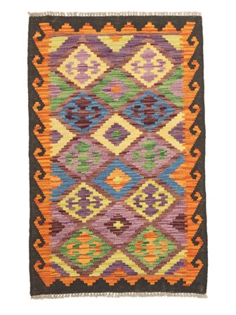 75X120 Alfombra Kilim Afghan Old Style Oriental Rojo Oscuro/Naranja (Lana, Afganistán) Carpetvista