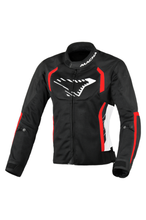 Blouson Moto Femme Macna Grisca Noir/Rouge XL