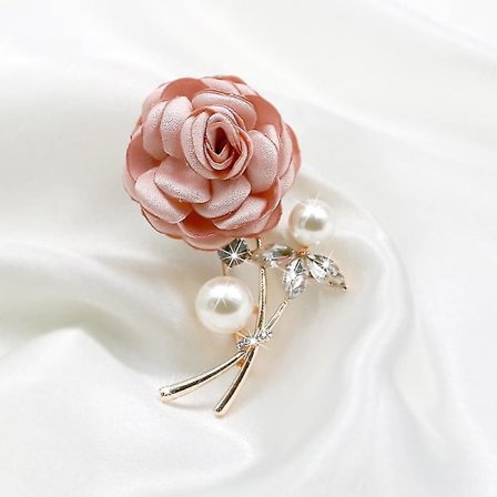 Rosblomma Broschnålar Tyg Handgjorda Rosblomma Broscher För Kvinnor Män Bröllop Bröllop