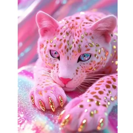 DIY Diamant Maleri Leopard 5d Diamant Broderi Dyr Håndlavet til Stue Hjem Indretning