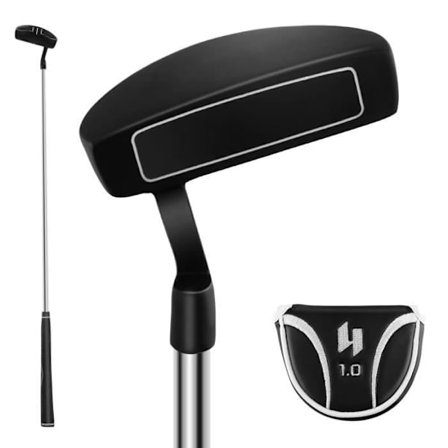 COSTWAY Golfputter - Bärbar 35 tum - Justeringslinjer - 3° Pinch Wedge - 72° Tilt