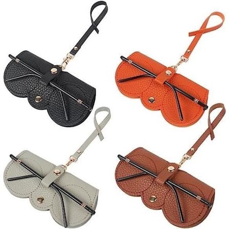 Stilige myke solbrilleetuier i skinn - Slankt, bærbart brilleetui - Beskyttende reiseetui for briller