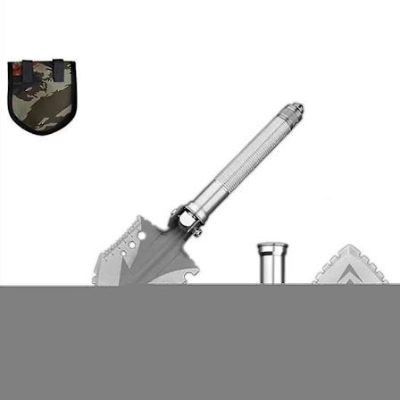 Överlevnadsspade Fällbar Multifunktionell Camping Utomhus, Militär Fällbar Spade För Gräva, Vandra, Bil Nöd