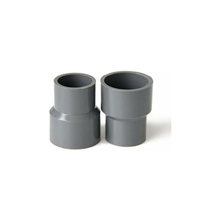 PVC Suora Supistusliitin Puutarhaan Kasvihuoneeseen Maatilalle Vesijohtoputkiin (ID 40mm - 20mm, Harmaa)