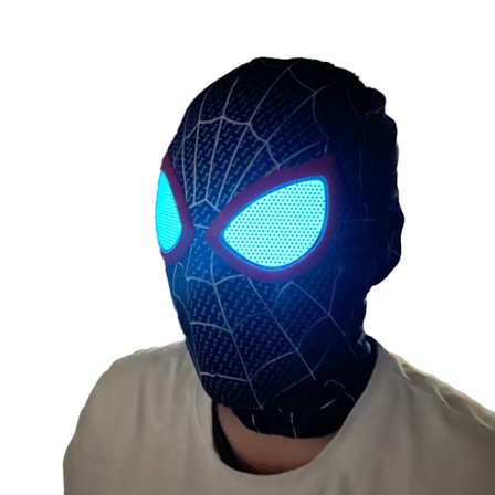 Spiderman Maske med Glødende Øjne, Superhelt Maske til Børn/Voksne