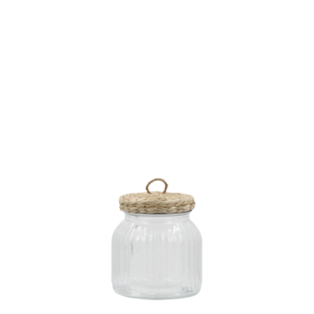 Chic Antique Oppbevaringsglass Flettelokk H7