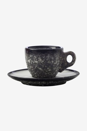 Maxwell & Williams - Espressokuppi ja aluslautanen Caviar 80 ml - Monivärinen - Kupit & mukit - - Homeroom