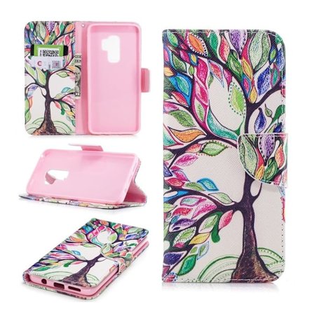 Samsung Galaxy S9 Plus Vikbart fodral - Färgat trä