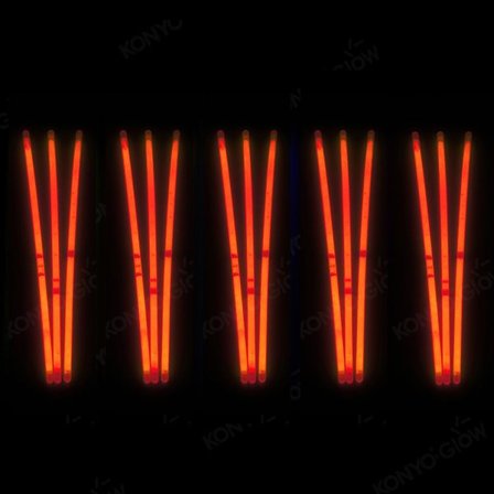 Glowsticks 100-pak armbånd - røde lyspinde med 12 timers lysstyrke