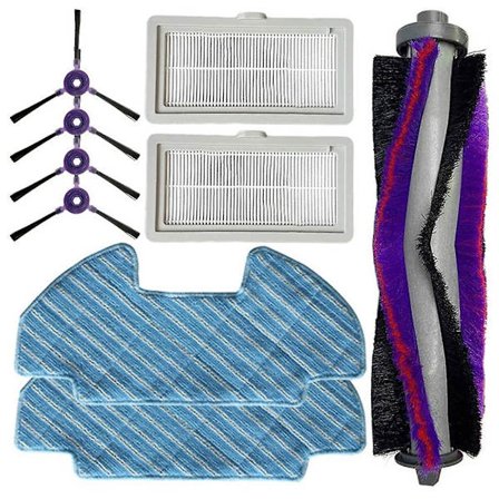 9 delar / set rullsidoborste torkfilter ersättning för Powerbot-e Vr05r5050wk dammsugare