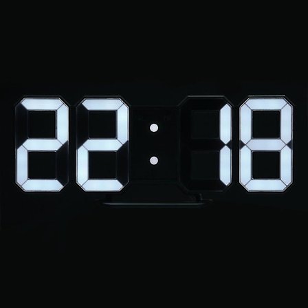 8-muotoinen suuri moderni digitaalinen LED-näyttöseinäkello