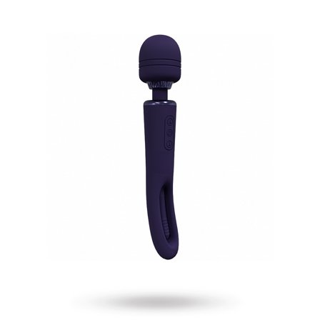 Kiku - Rechargeable Double Ended Wand with Innovative G-Spot Flapping Stimulator - Purple - Vive