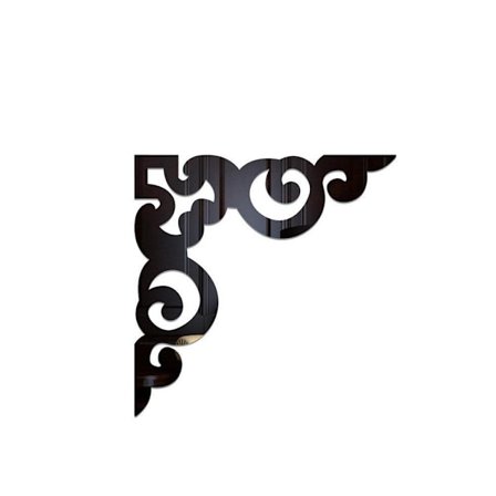 4 STK Spejl Væg Hjørne Klistermærke Spejl Klistermærke SORT