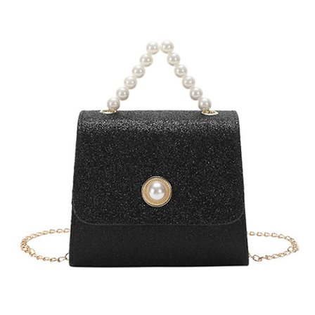 Egnet til kvinder Dating Pearl Buckle Fashion Lille Taske Håndtaske Kæde Skulder Crossbody Taske.