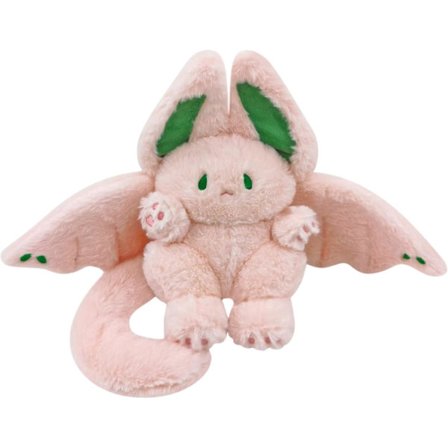 Söpö lepakko pupu pehmolelu tyyny Kawaii lepakko kani täytetty eläin lapsille vaaleanpunainen 12" (FMY)