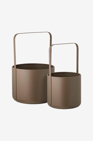 House Nordic - Blomkruka, - set om 2 - Brun - Krukor & vaser - Från Homeroom