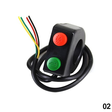 22mm Motorsykkel Styrebryter Elektrisk Sykkel Scooter Horn Blinklys På/Av Knapp Lysbryter Tilbehør~01444