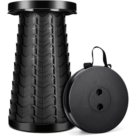 Bærbar Sammenleggbar Krakk for Utendørs Camping - Maksimal Belastning 180 kg, Liten Sammenleggbar Stol for Fotturer, Fiske, Reiser