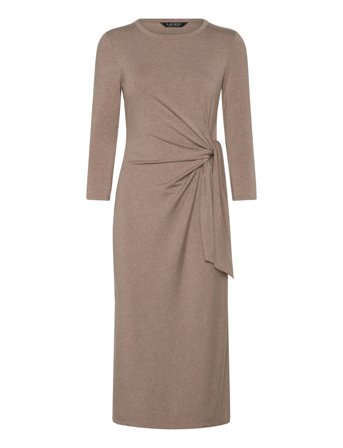 Lauren Ralph Lauren | Tie-Front Stretch Jersey Midi Dress | XL
