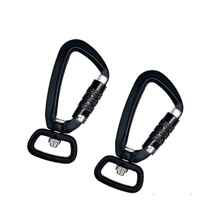 2 kpl pyörivä karabiinihaka 360 astetta kääntyvä pyörivä karabiini pieni automaattinen lukituskarabiini