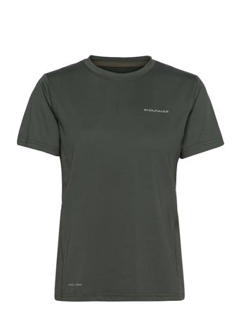Peach W S-S Tee Green Endurance