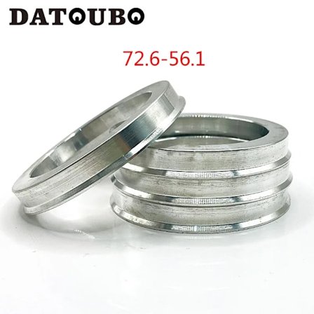 4 stk. Aluminiums Bilhjul Nav Sentriske Ringer 72.6-64.1 nav sentriske ringer, OD = 72.6mm og ID=66.6mm Navringer. 72.6 til 54.1