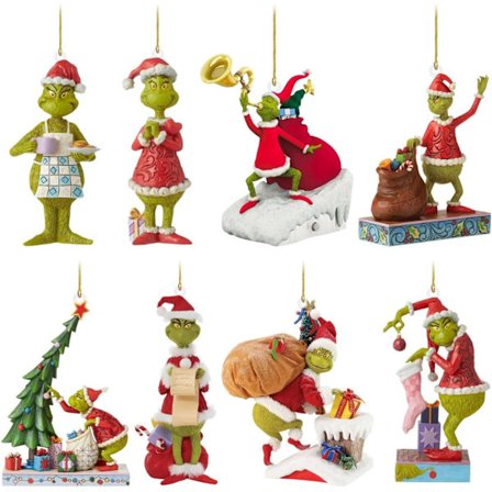 8 stk. Grinch julepynt juletræspynt Grinch vedhæng julehængende pynt til hjemmet julefrokost
