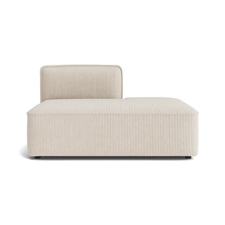 Modulær Sofa med Højrevendt Design - Poso Beige - 125x93x67cm - Komfortabel Hvilesofa med Nozag Fjedre & Formstabilt PU Skum