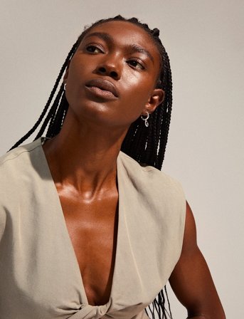 Pilgrim Leaf Coin Hoops Silver-Plated - Silver - ONE SIZE