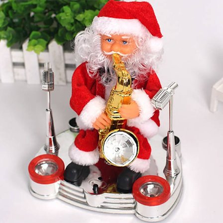 Christmas Electric Doll Toy Spela musik Santa Claus Doll Toy