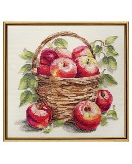 Broderikit Tavla Äpplekorg - Abris Art