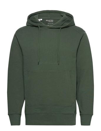 Slhjackson380 Hood Sweat S Hettegenser Genser Grønn Selected Homme