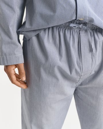 GANT Herren Gestreifter Pyjama (M) Blau