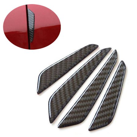 4x Bilskyddslist i kolfiber mot repor för dörrkanter