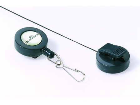 Durable Kortklämma, utdragbar, fjäderfäste, antracit - Lyreco - Kontorsmöbler och inredning - Namnskyltar och korthållare - Korthållare - Yoyo