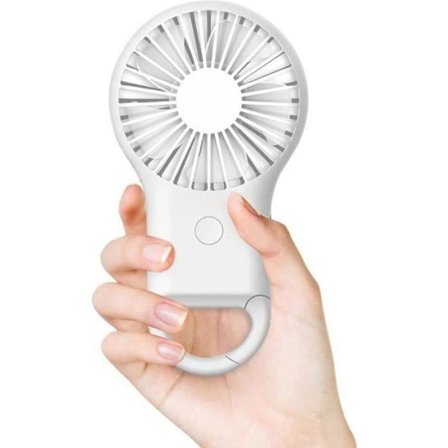 Mini Bærbar Ventilator USB Genopladelig 800mAh Batteri 3 Vindhastighedsniveauer LED Farverigt Lys