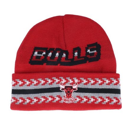 Mitchell & Ness - Röd cuff Beanie - Game On Knit Red Cuff @ Hatstore