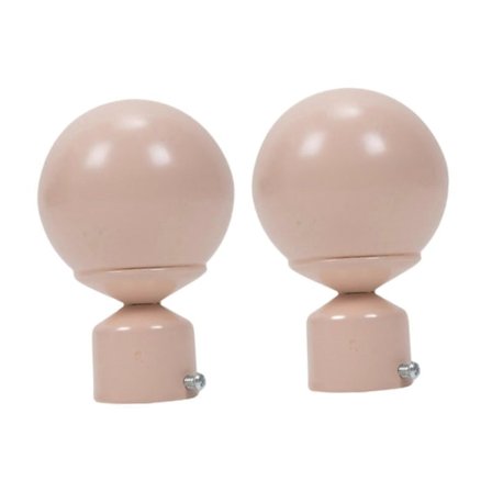 2x Vindusgardinstangender Metall Elegant for Garderobedekorasjon Hotell Hvit (LGL)