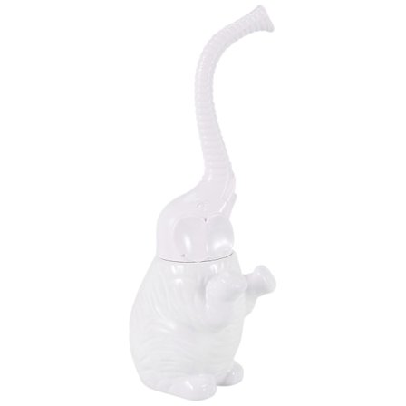 Elefant toalettbørste, baderom myk børste toalettbørste avtagbar elefantform med langt håndtak