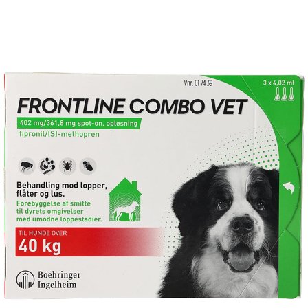 Frontline Combo Hund 40+ kg 3 stk, Tøj & Bolig, Flåter & Lopper, Flåt- Og Loppemiddel Til Hunde