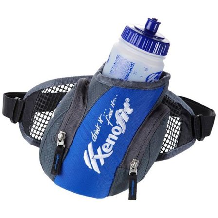 Flaskhållare - Xenofit flaskhållare - Hydreringsbälte med 750 ml flaska - Blå