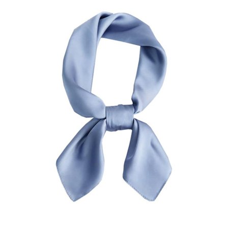 Blåt silketørklæde til kvinder, silke, let