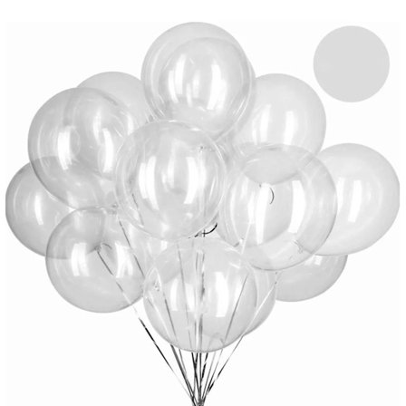 50 st Transparenta PVC Bobo Ballonger Återanvändbara 40 cm Uppblåst Storlek Partyballonger för Bröllop Jubileum