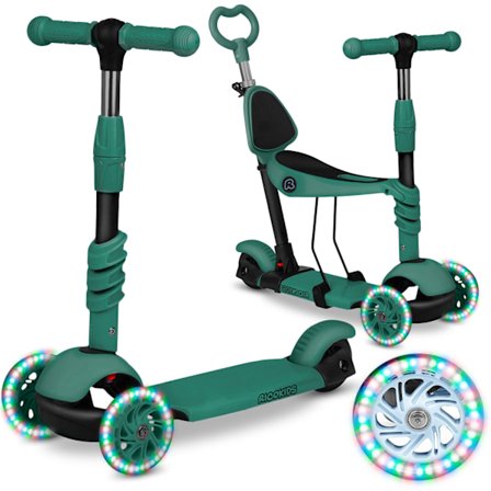 Ricokids Todi trehjulet scooter - grøn
