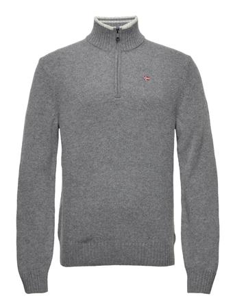 Dain Hz 4 Knitwear Half Zip Pullover Harmaa Napapijri