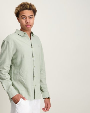MAGGIORE Linen Blend Shirt Grøn Skjorter Dreng - Kids Brand Store