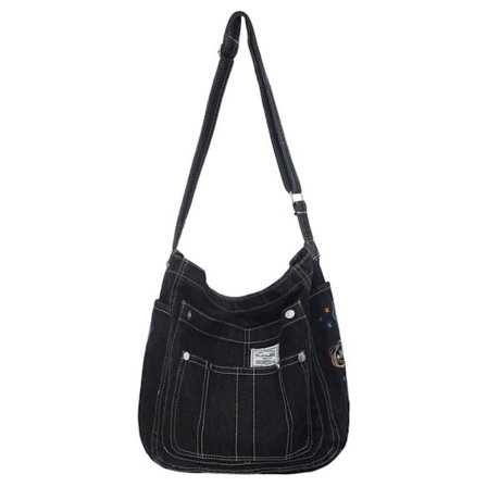 Denim Olkalaukut Crossbody Bag MUSTA