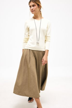 NA-KD Jupe mi-longue ajustée et volumineuse - Jupe plissée - Vert - EU 40