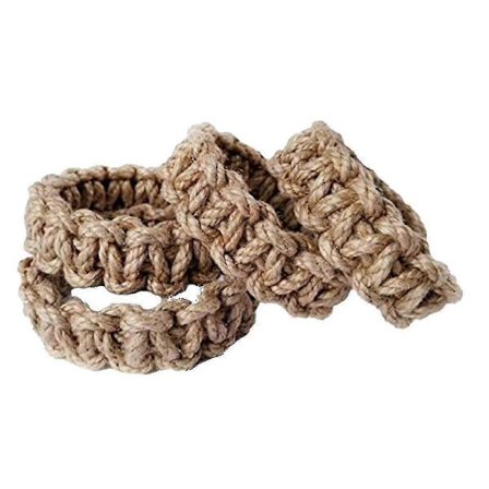 4 stk. Flettede gardinbindere til gardiner, rustikke gardinholdere, håndlavede gardinbånd til tynde gardiner